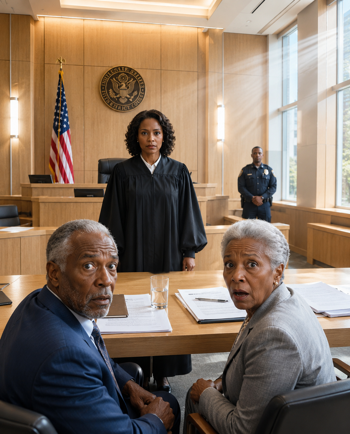 At 5, my parents left me at airport baggage claim and never came back. A stranger raised me—and when he d.ie.d, he left me $5.5M. My parents showed up to sue… smirking until the bailiff said, “ALL RISE FOR JUDGE TERESA HALBROOK