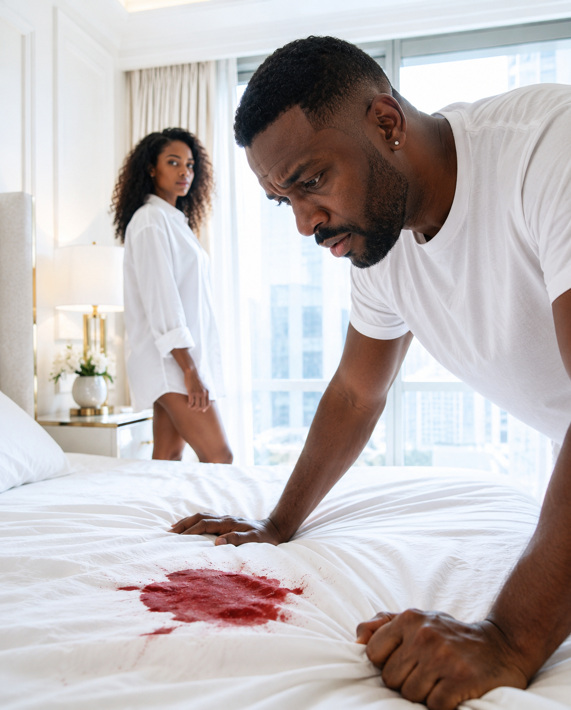 I ran into my ex-wife on a business trip… but the red stain on my hotel sheets the next morning left me frozen. One month later, I learned a sh0cking truth.