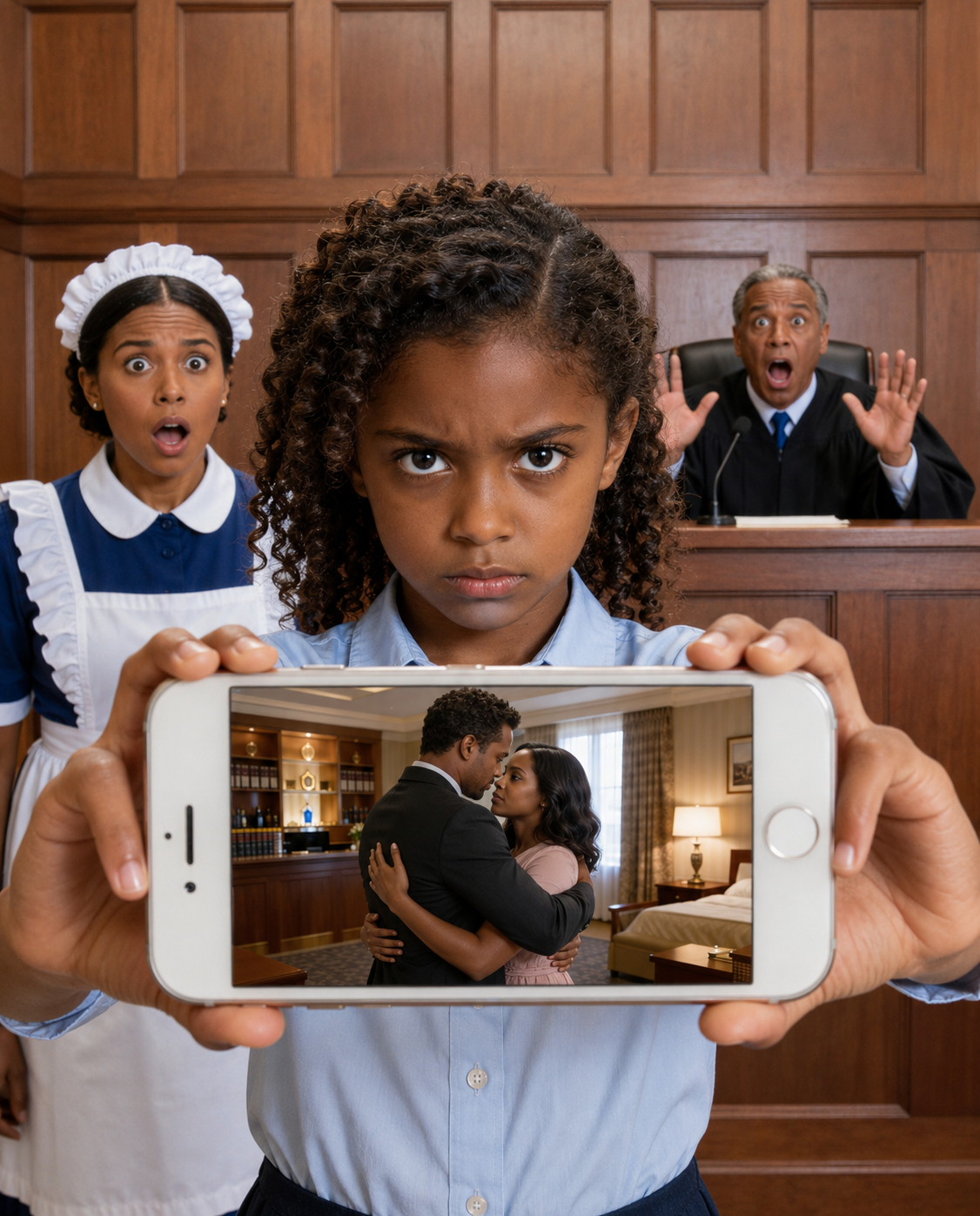 The Judge Was About to Destroy an Innocent Maid’s Life — Until a Little Girl Exposed a Sh0cking Secret That Brought the Entire Courtroom to Its Knees
