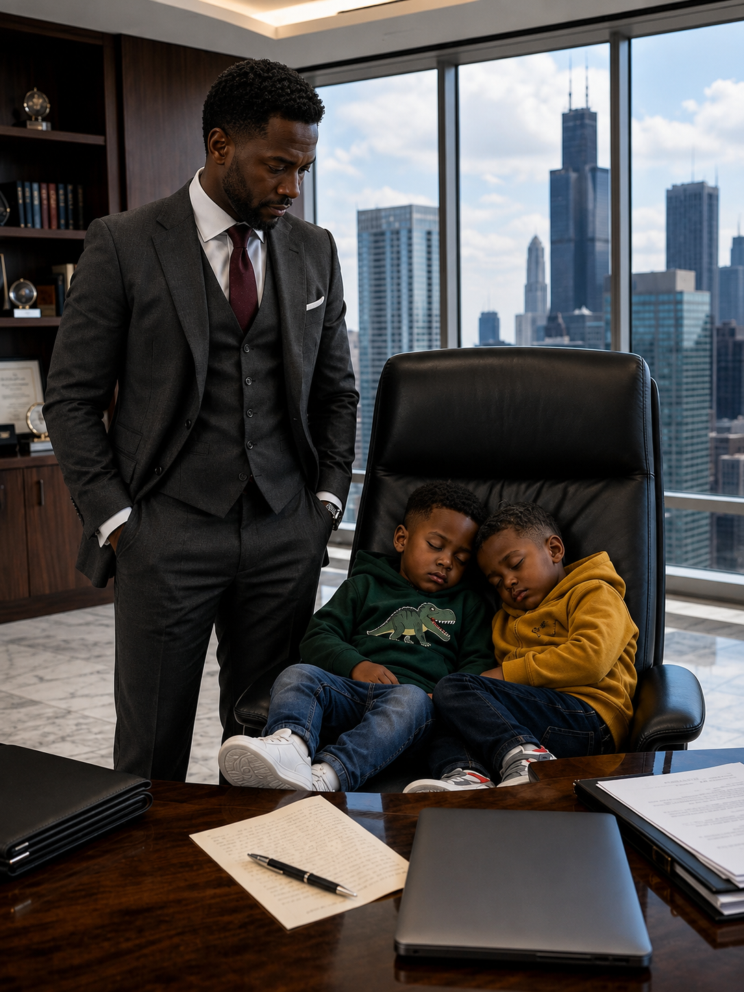 A Billionaire CEO Walked Into His Office And Found Twin Boys Sleeping In His Chair—Then A Note From Their Missing Mother Revealed They Were His Sons, Uncovering A Family Betrayal That Had Stolen Four Years Of Their Lives