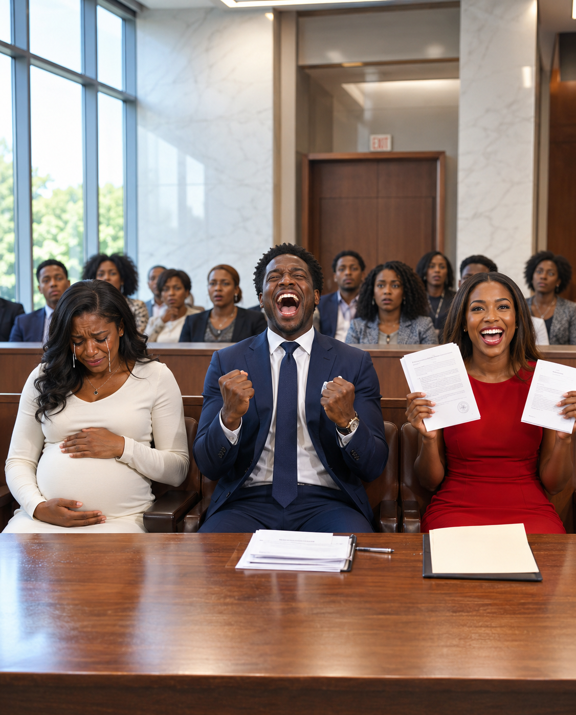 I was eight months pregnant when my billionaire husband smirked across the courtroom and said, ‘You’ll leave with nothing, Allison.’ He thought my baby bump made me weak. He thought his prenup had already buried me. But then my lawyer stood up and revealed the one clause his family had prayed I’d never discover. That was the moment his smile disappeared… and everything changed.