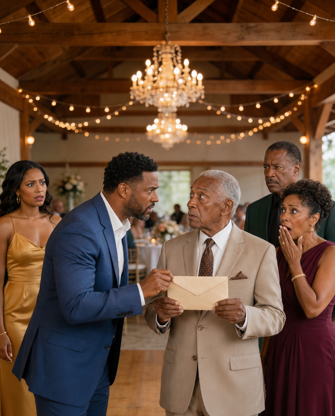 “THAT BANK SHUT DOWN IN THE EIGHTIES,” my father scoffed when Grandpa handed me the old passbook at my wedding — but I went anyway, and the manager… came out from behind the teller station with another executive at his side, both of them suddenly much more formal than anyone ever gets over a worn little bankbook.