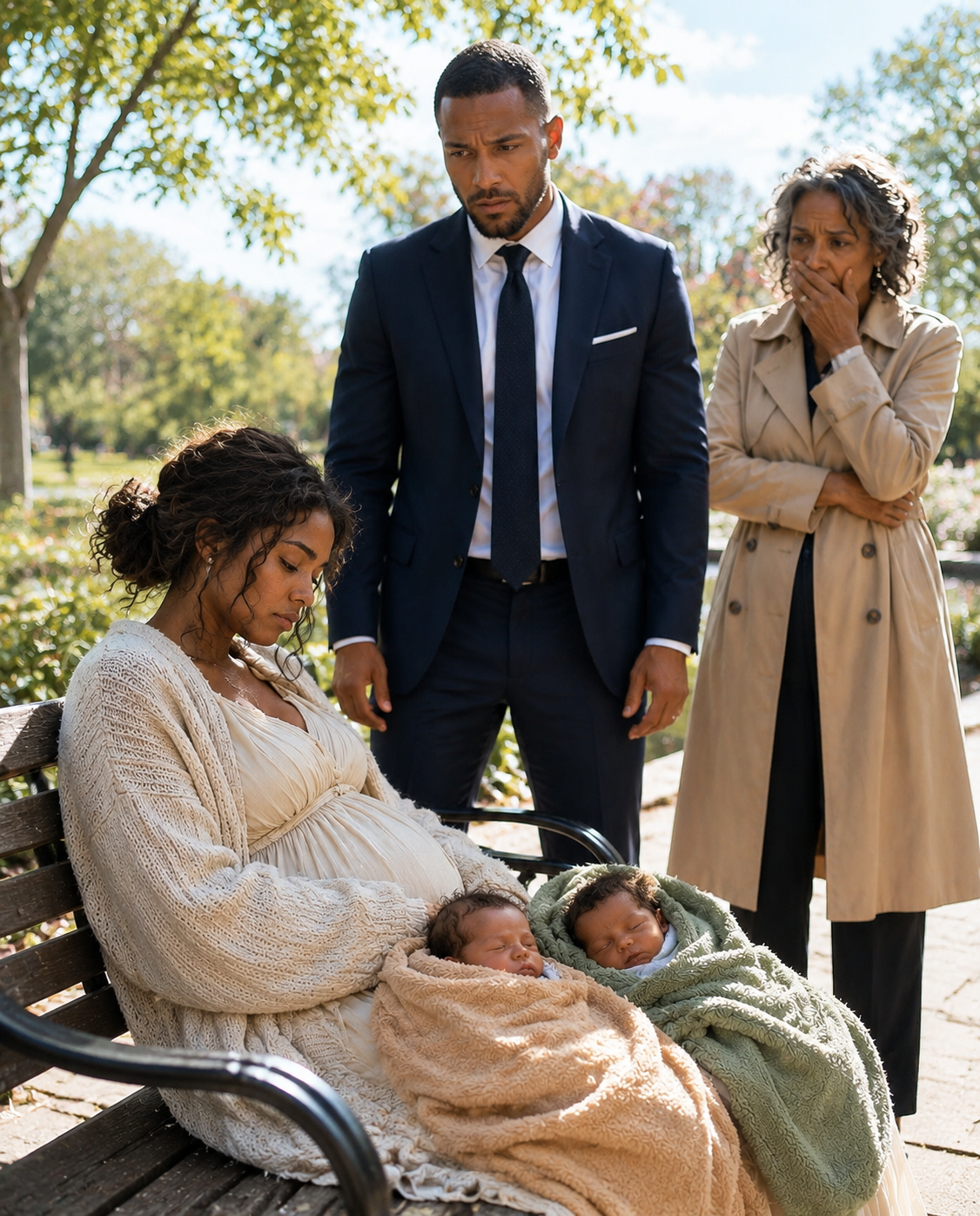 I thought my ex-wife had disappeared from my life forever. Then, on a quiet autumn afternoon, I found her asleep on a park bench with two infant babies beside her. 008