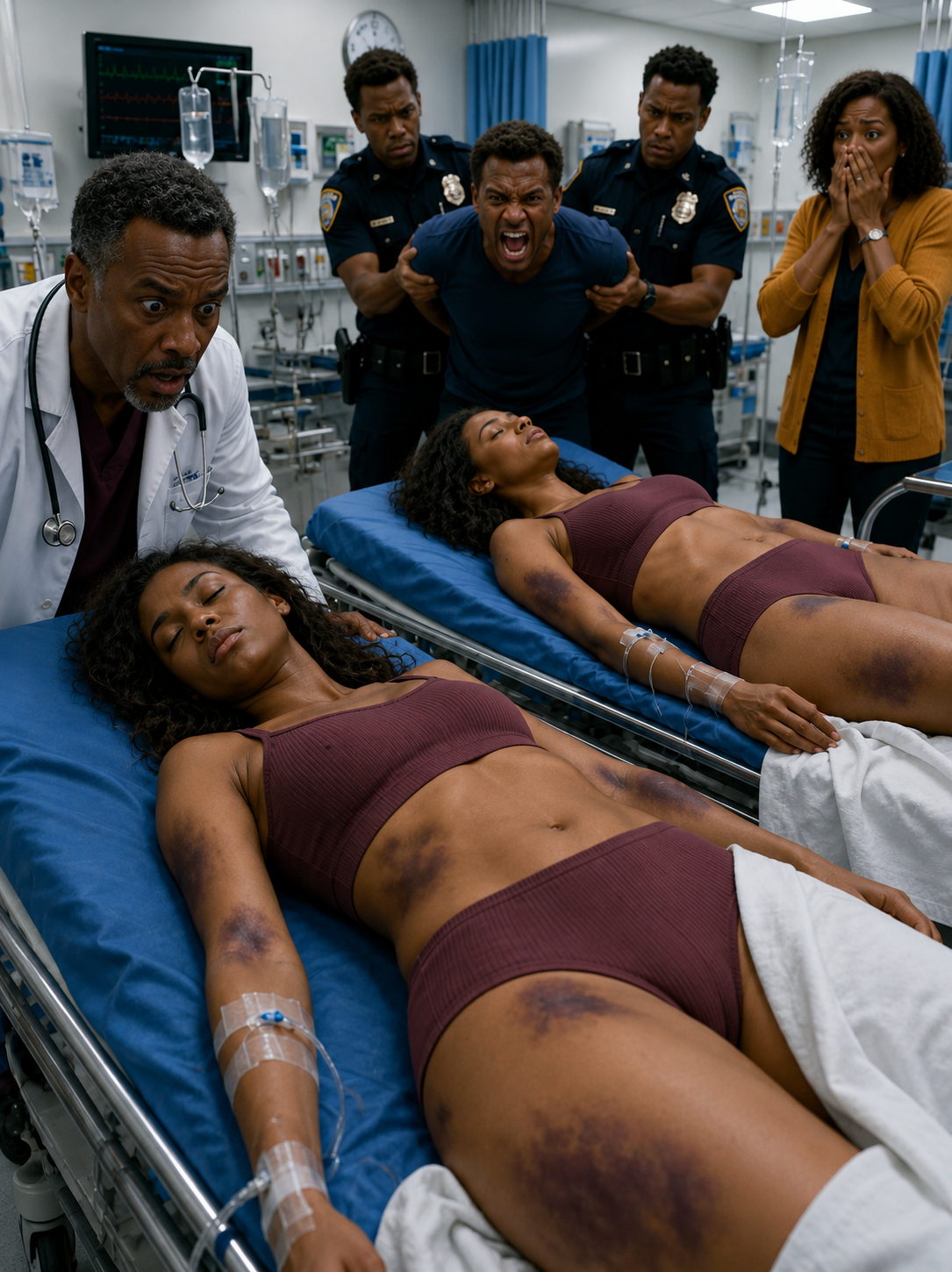 My stepfather b/e/@t my twin sister and me every day because our fear gave him pleasure. One night, he b/e/@t us both unconscious, dragged us into the emergency room while my mother whispered, “They fell down the stairs.” The doctor examined the identical bruises on our bodies, locked the door, and told the security guard, “Call 911, immediately.”
