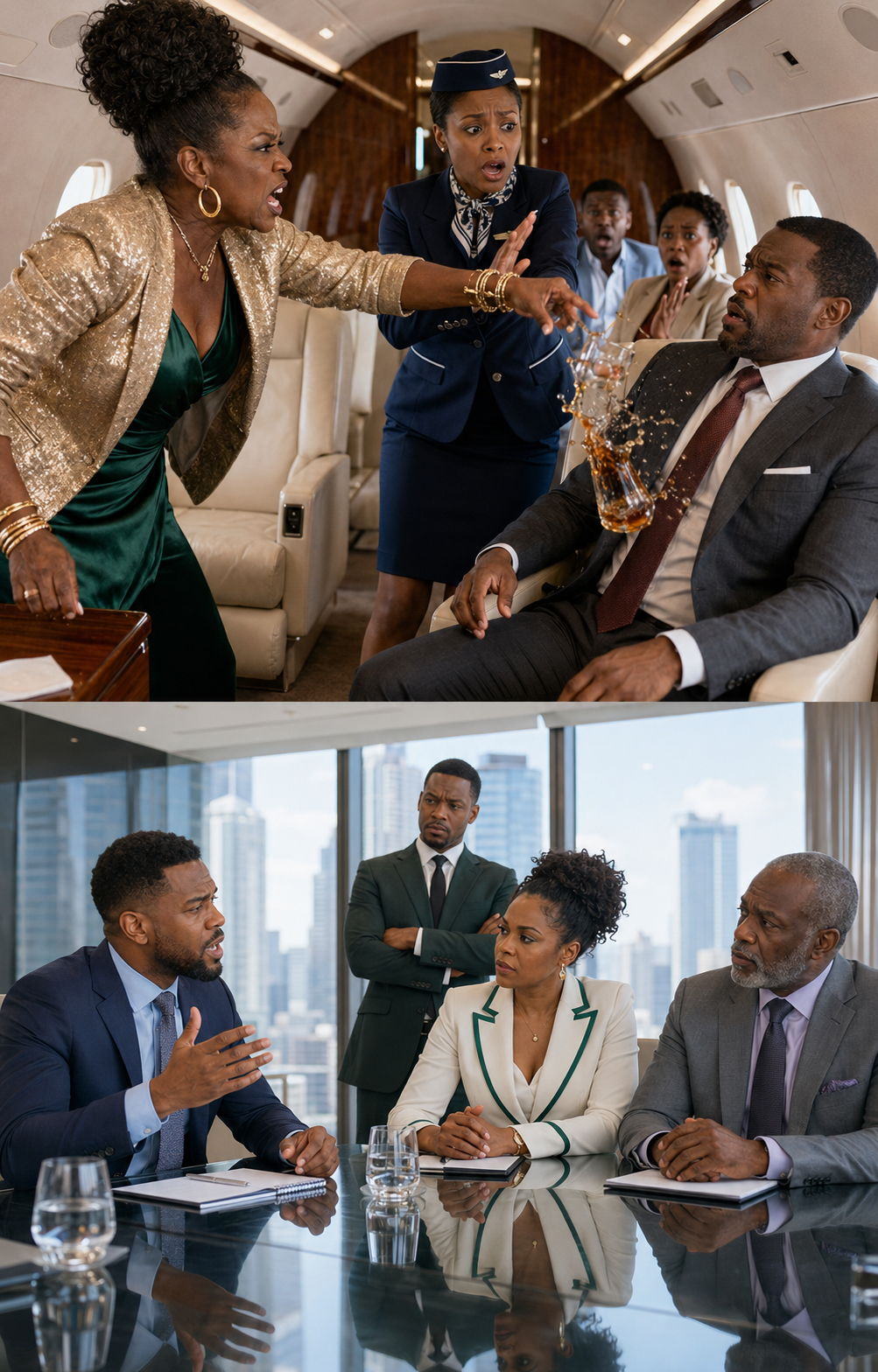 An arrogant lady poured soda all over my documents in first class, threatening to use her husband’s money to destroy my career. I didn’t yell or fight back. I just smiled and waited for the plane to land, because I was about to deliver a piece of news that would change her life forever…