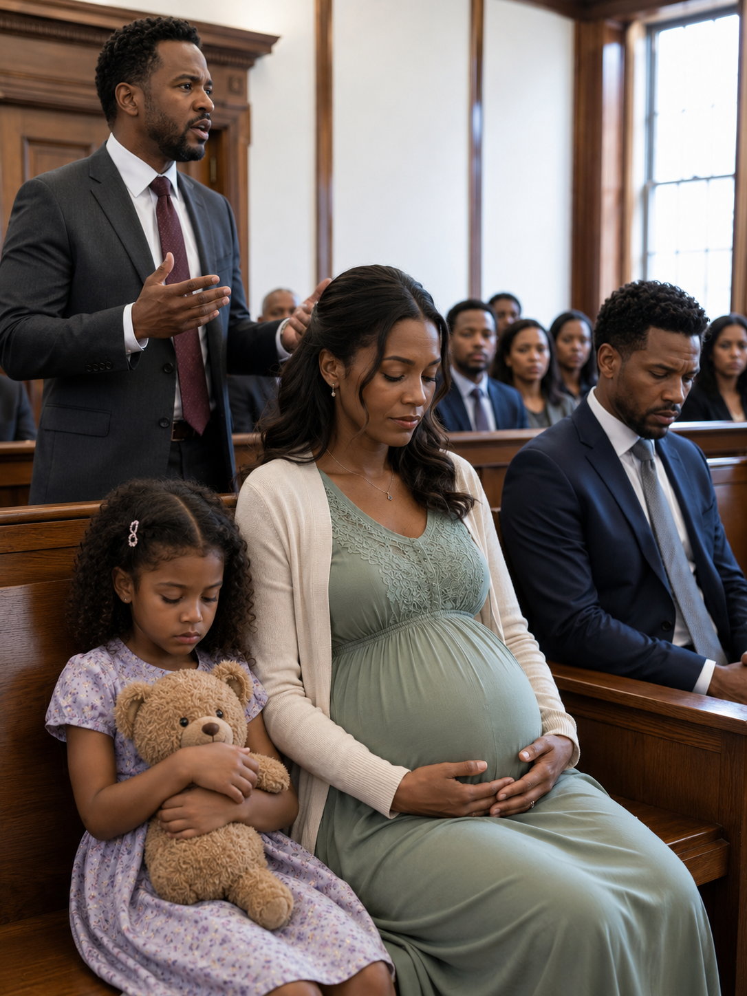 A Pregnant Wife Asked the Judge for a Divorce and Gave Everything to Her Husband While His Mistress Laughed, but the Courtroom Went Still When the Judge Called in a Little Girl Who Had Revealed What Her Father and the “Mean Lady” Had Done