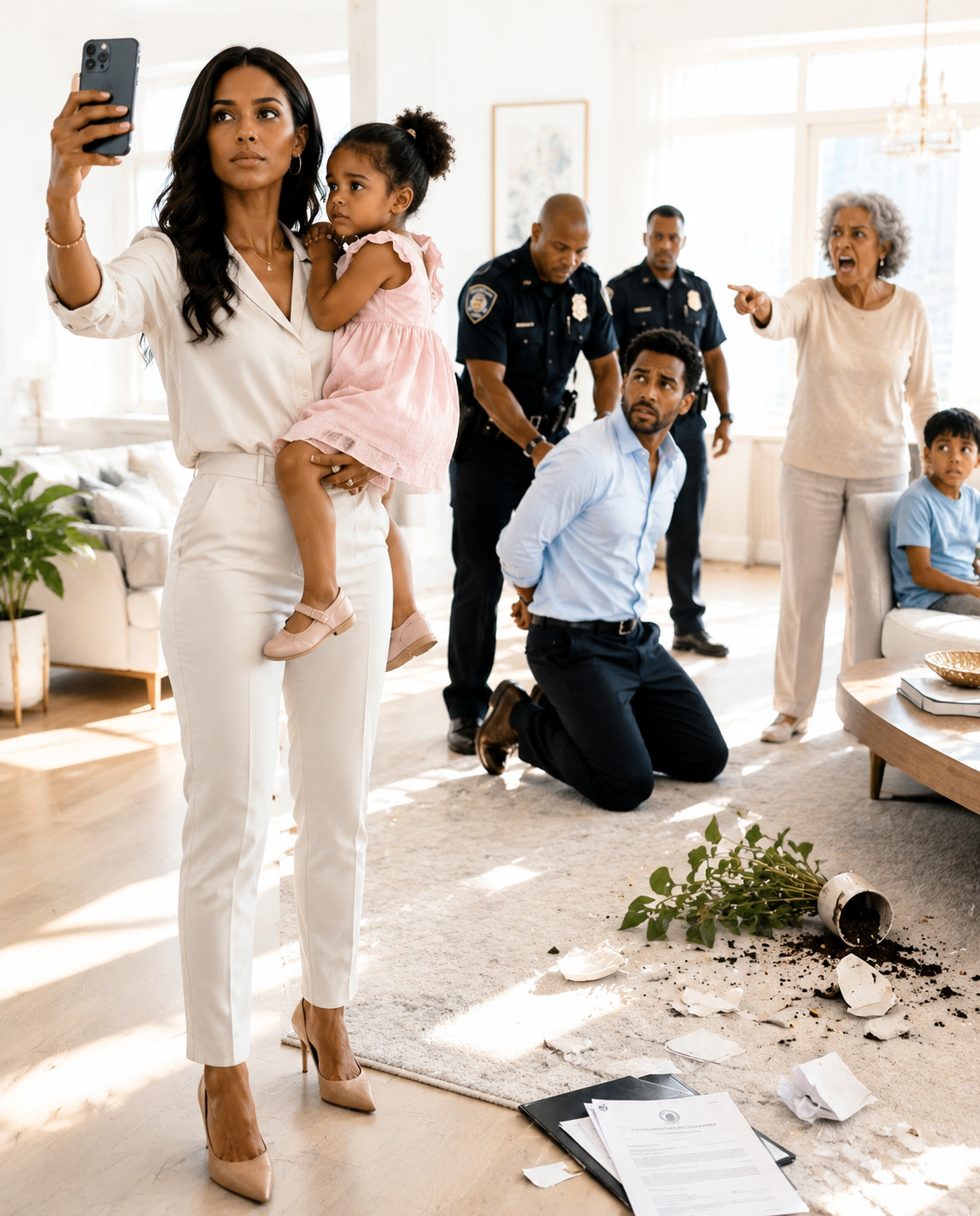 My mother-in-law hit my daughter for taking food and still yelled, “That child is a burden”; when my husband arrived, he didn’t ask about our little girl’s bl00d, he just demanded that I kneel before his mother