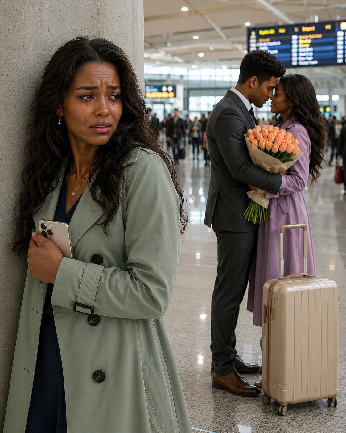 I realized my marriage was over while hiding behind a concrete pillar. Not because I caught my husband kissing another woman.