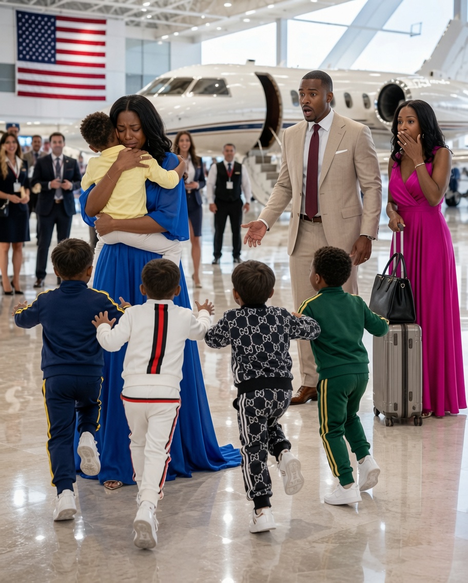 Billionaire’s Airport Shock: His Mistress Stood Beside Him With Her Handbag—Then His Forgotten Wife Arrived With Quadruplets He Couldn’t Even Name... - FG News