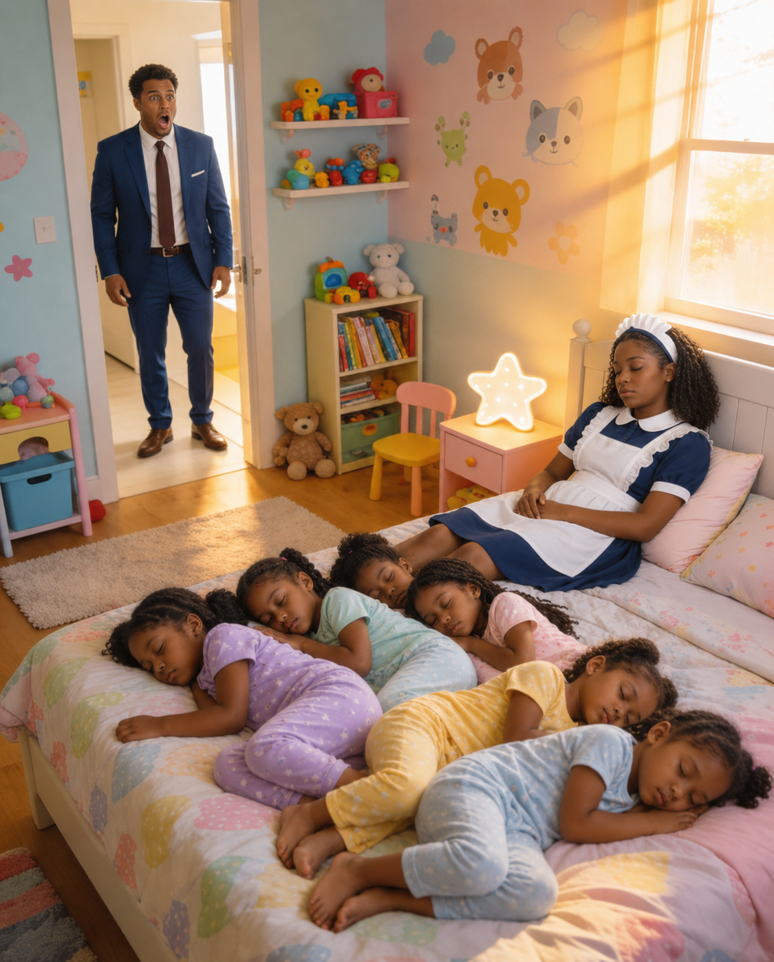 A Millionaire Fired 37 Nannies in Two Weeks, Until A Domestic Worker Did What No One Else Could for His Six Daughters