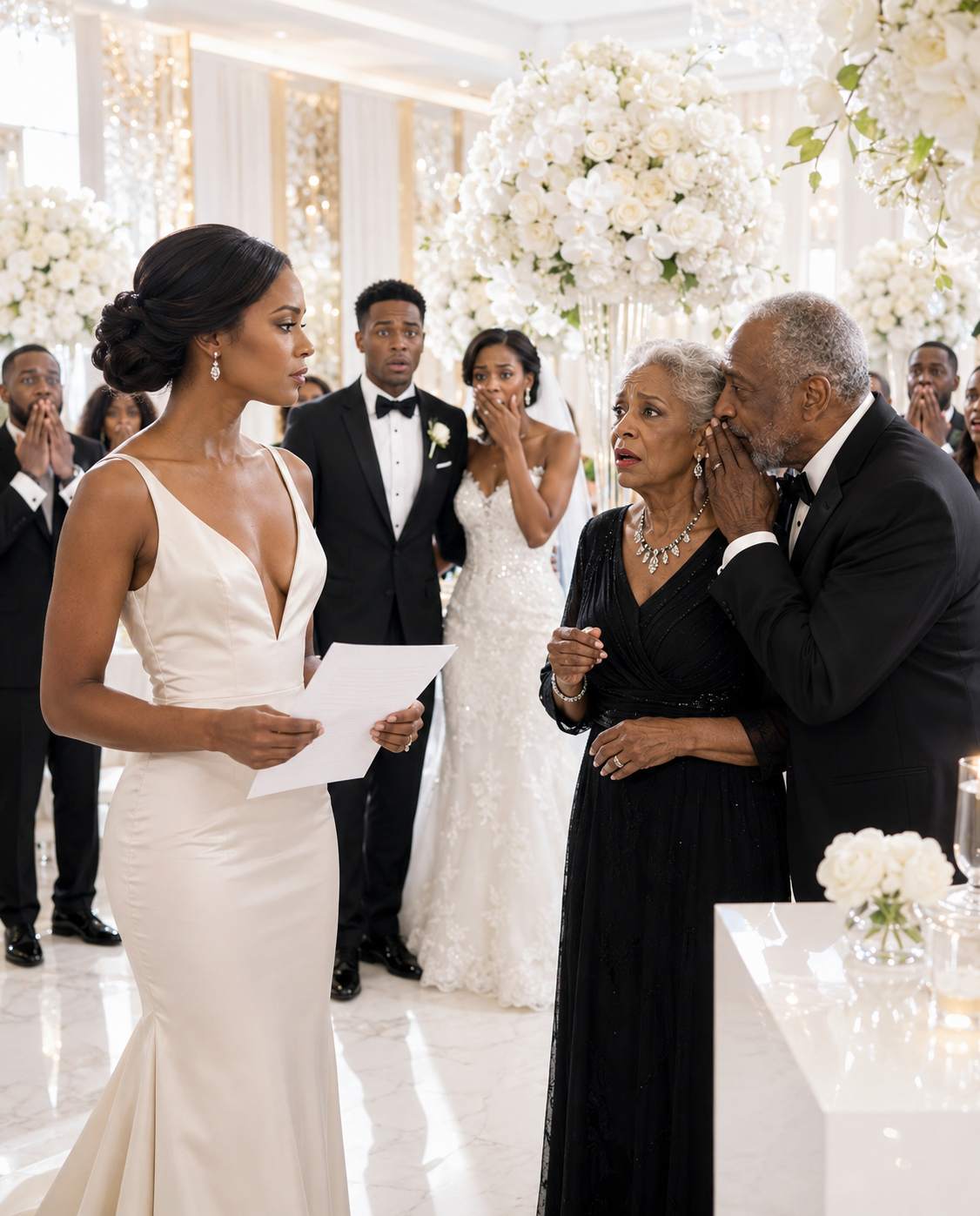 At my sister’s wedding, the groom’s family looked me up and down like I was nothing. ‘People like her should know their place,’ his father sneered, proudly bragging about their power inside a major corporation. I said nothing—because none of them knew I owned that corporation. They laughed at me in public… but before the night was over, someone was going to lose far more than their pride.