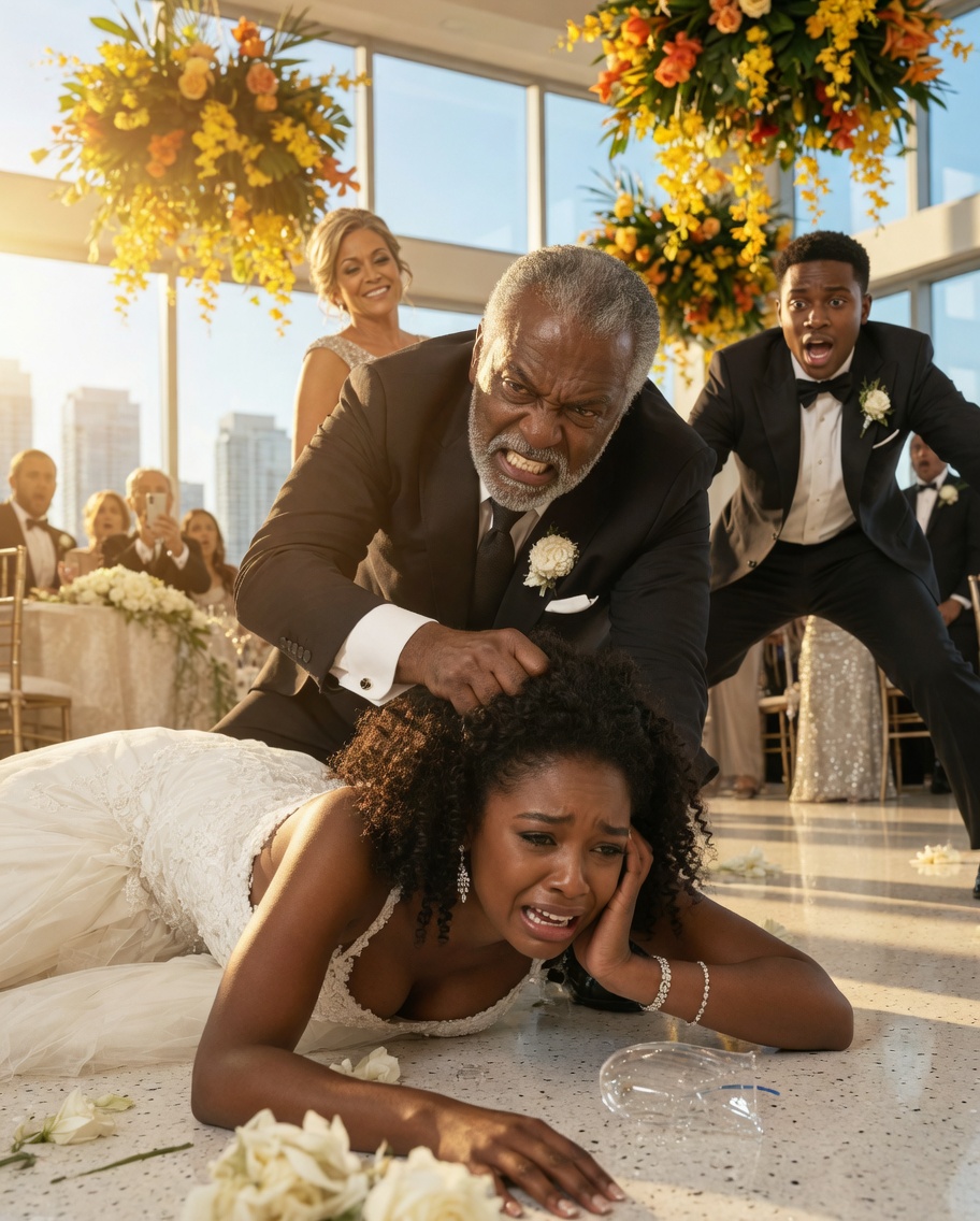 At my wedding reception, my father ordered me to ask my rich fiancé for a $30,000 down payment on his new Cadillac Escalade SUV. When I refused, he grabbed my hair & smashed my face into the floor. My nose shattered. I looked up & saw my mom and father smiling... I whispered only 4 words to my fiancé. 20 minutes later, my father smile completely disappeared because... - True Stories