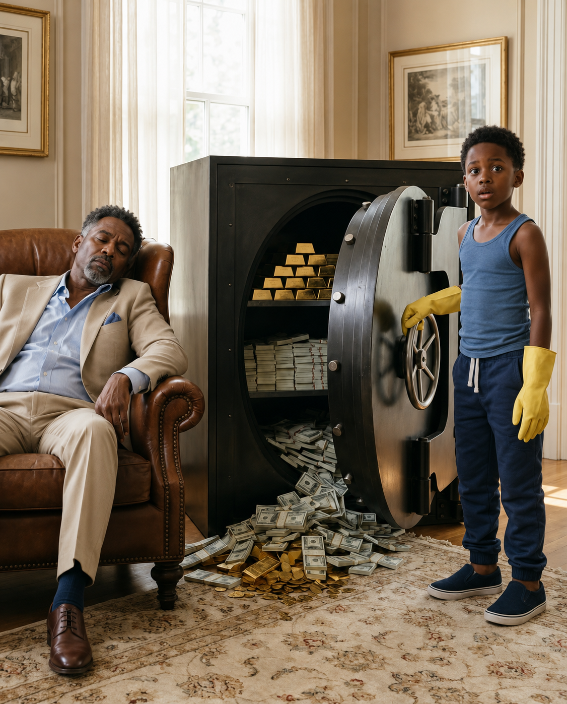 A billionaire pretends to be asleep to test his housekeeper’s son: the boy’s reaction astonishes him!
