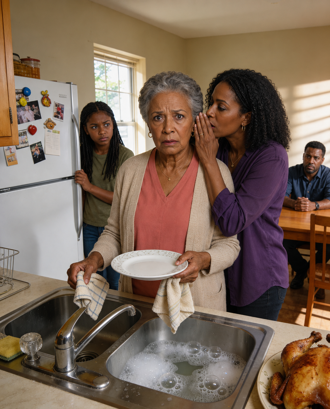 After a family dinner, while I was cleaning up in the kitchen, my daughter-in-law leaned close and whispered, “You old witch, I only tolerate you because of my husband.” I laughed it off and replied, “Don’t worry, you won’t be seeing me anymore.” The very next day, I had the locks on the house changed and…
