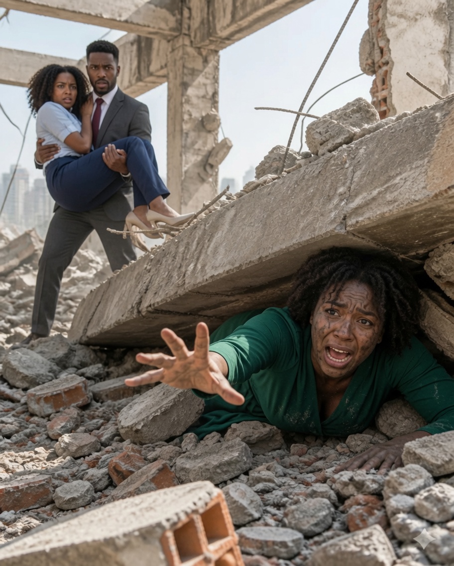 During the earthquake, I was trapped in the rubble with my feverish son, but my husband carried his sprained secretary to the ambulance. Just then, my father arrived by helicopter…