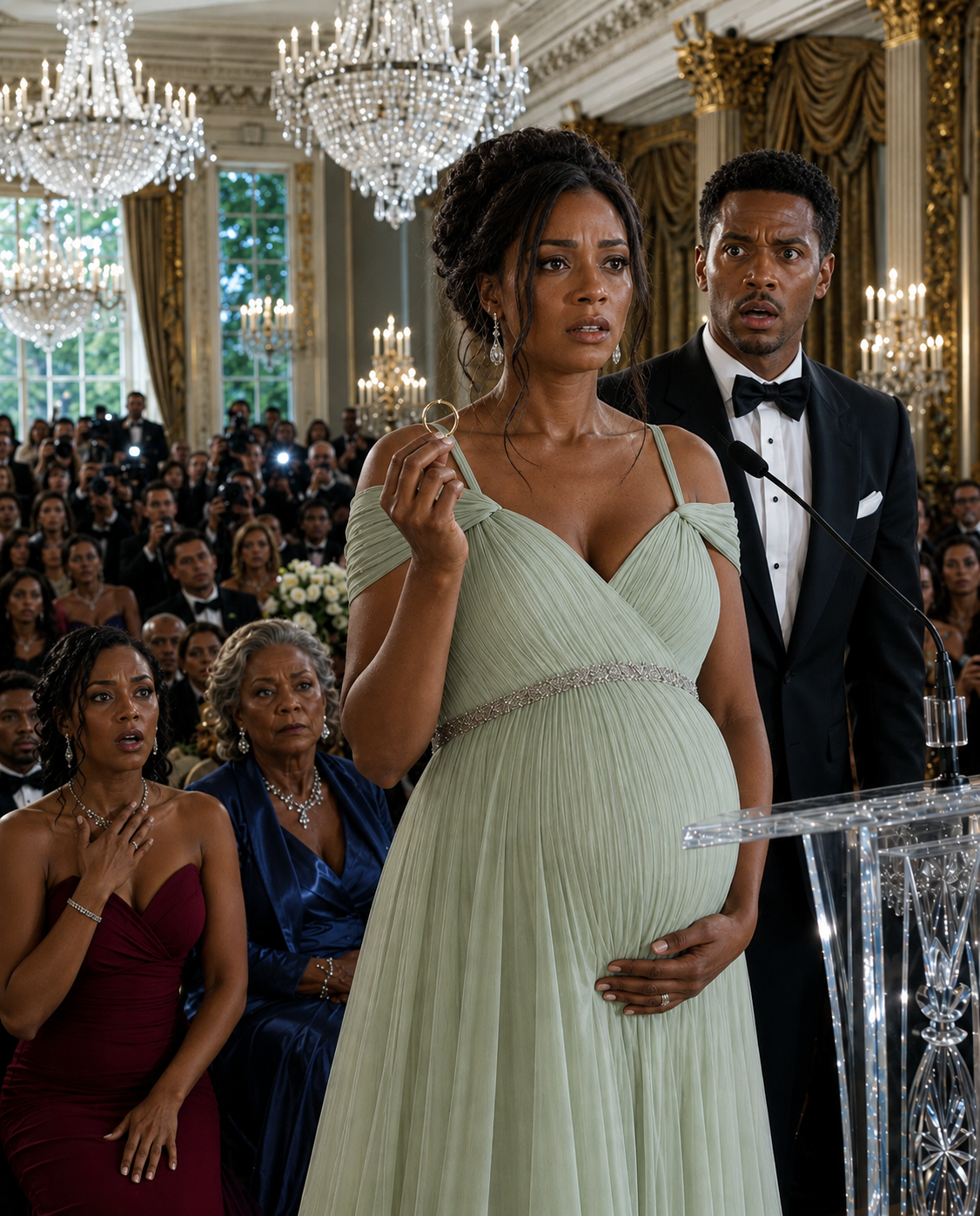 Pregnant Wife Removed Her Ring On Stage After Her Billionaire Husband Called Her Fragile—I Ruined His Reputation By Exposing The Necklace On His Mistress’S Neck And A Black Envelope From…