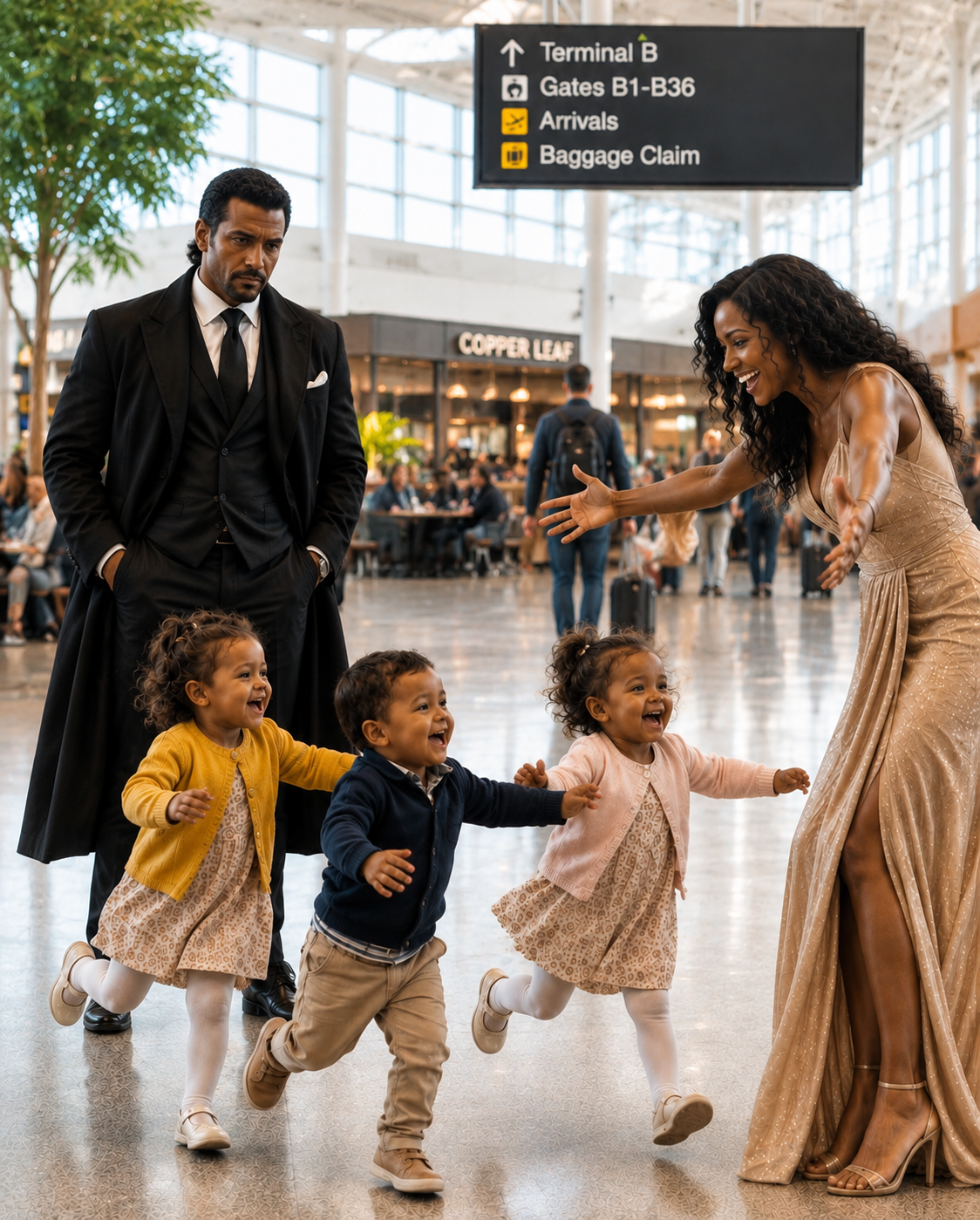 He Told Me to Raise the Baby Alone—Eighteen Months Later, He Saw Three Toddlers at Boston Logan Airport and Realized What He Had Lost M1