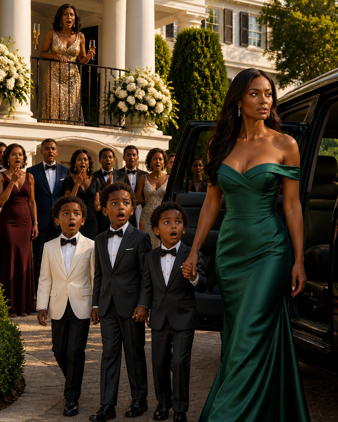 I Took My 5-Year-Old Triplets to My Millionaire Ex-Husband’s Wedding… And The Second His Family Saw Them, The Whole Mansion Went De@d Silent.