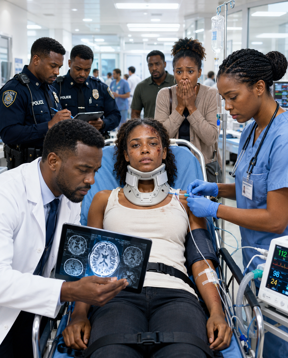 “Dad’s inheritance is for my wedding,” my sister screamed from behind. I felt hands on my back, then falling. Fifteen concrete steps. My head hit every third one. the spine specialist marked “ᴀssᴀᴜʟᴛ-related vertebrae fracture.” The emergency scan went to administration. “Hospital CEO admitted with ᴛʀᴀᴜᴍᴀᴛɪᴄ ɪɴᴊᴜʀɪᴇs.”