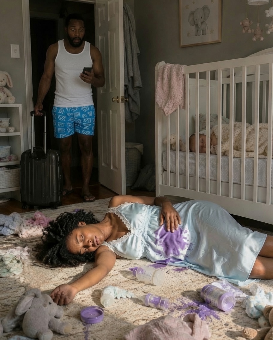 I collapsed in my newborn son’s nursery after a serious medical emergency, while my husband was away celebrating his birthday at a luxury mountain resort. Three days later, he came home smiling, carrying a gift he had bought for himself…
