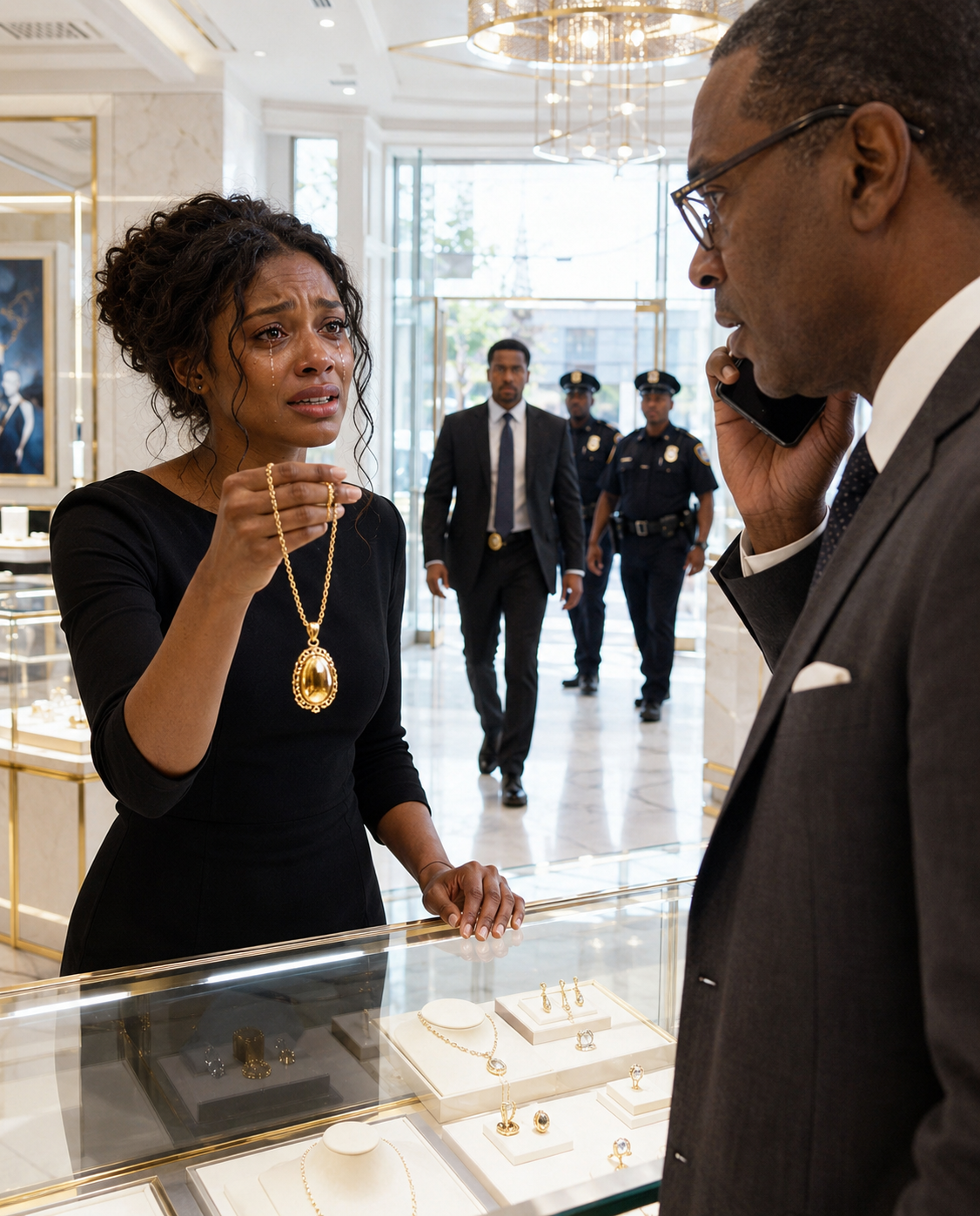 After the divorce, I walked out with nothing but a cracked phone and my mother’s old necklace—my last chance to pay rent. The jeweler barely glanced at it… then his hands froze. His face drained white. “Where did you get this?” he whispered. “It’s my mom’s,” I said. He stumbled back and choked out, “Miss… the master has been searching for you for twenty years.”