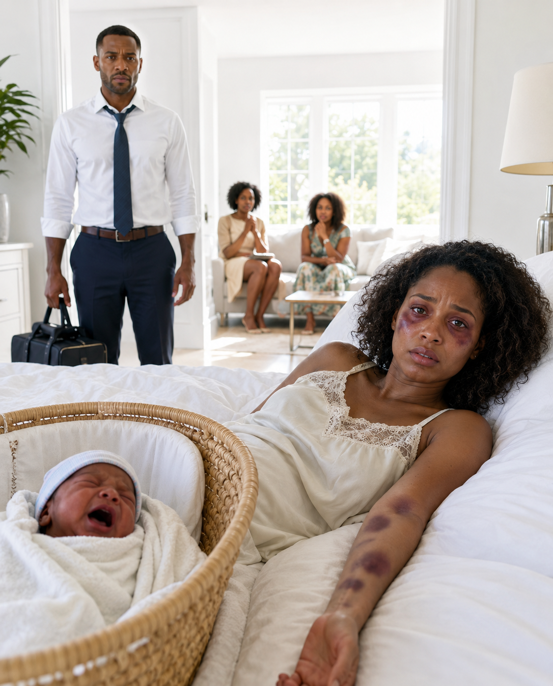 I Returned from a Business Trip to Find My Wife and Newborn Fighting for Their Lives While My Mother Called Her “Lazy” — But a Hospital Doctor Noticed Bruises on Her Wrists and Demanded the Police Be Called “If taking care of a baby is so difficult for you, maybe you never should have become a mother.”