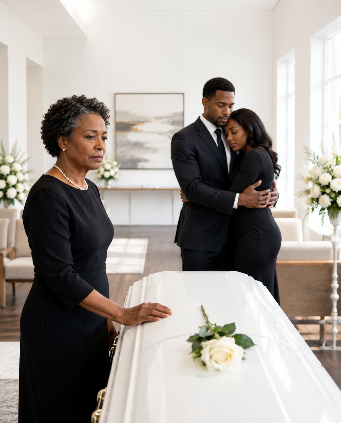 I didn’t cry at my daughter’s funeral, because some pains can’t be expressed in tears. And when her husband entered the church, I understood that there was still a hidden truth.