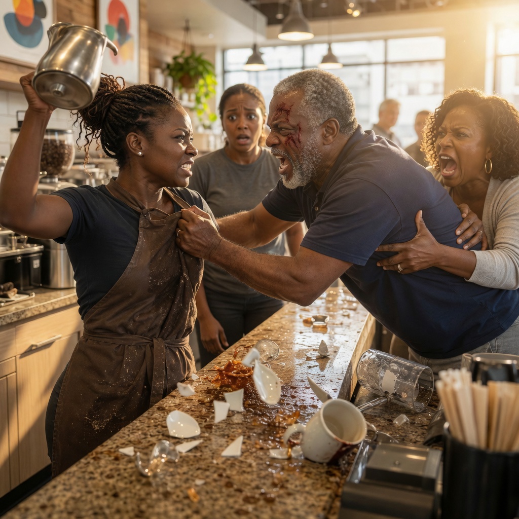 My 𝚊𝚋𝚞𝚜𝚒𝚟𝚎 father showed up at my coffee shop after four years of silence, demanding a 15% "family tax" and threatening to call my landlord to evict me. He thought he had me completely trapped, until I forced him to make that phone call on speakerphone and revealed my biggest, darkest secret... - Purposeful Days