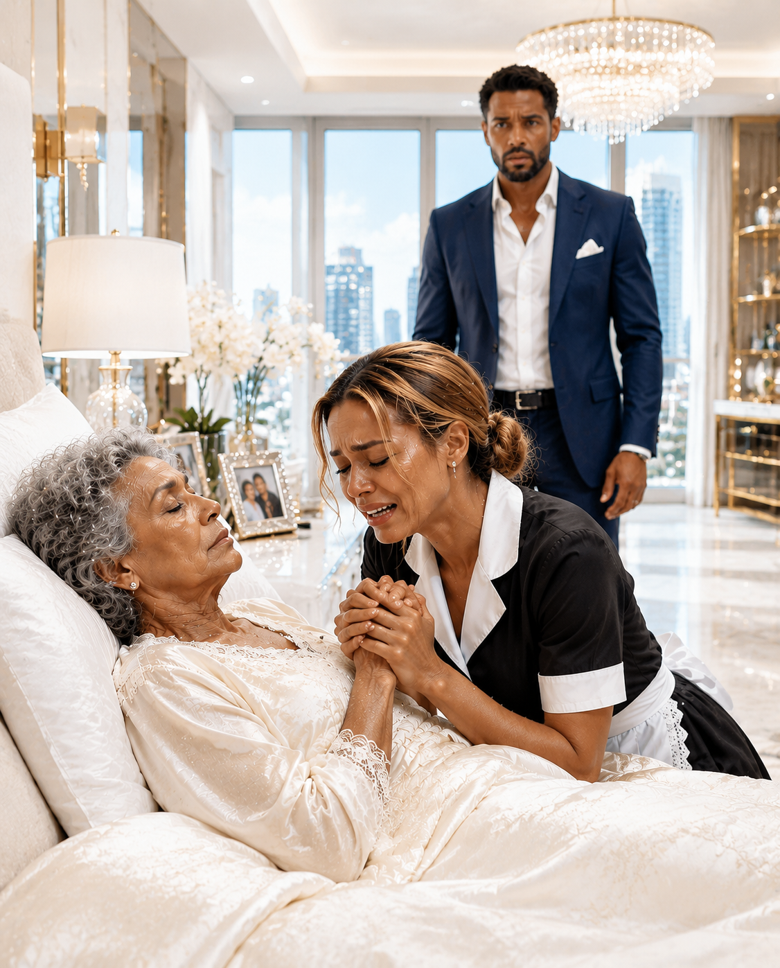The Billionaire Thought His Maid Only Cleaned His Mansion—Until His Dying Mother Revealed the Heartbreaking Truth He Never Saw Coming 005