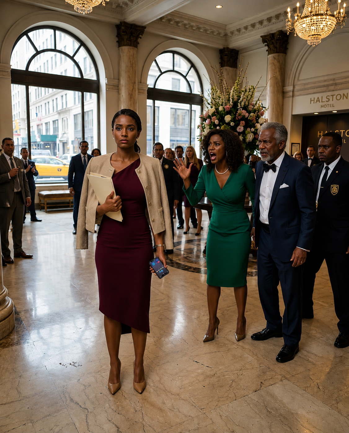 I walked into my dad’s hotel gala and heard my stepmother snap, “Security, remove her.” I left without saying a word, then quietly