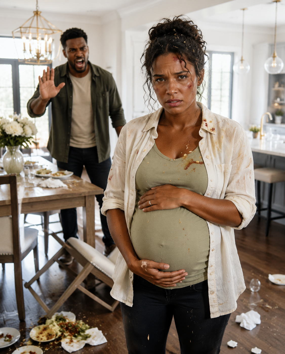 Eight months pregnant, I was moving slowly, as if each step carried the weight of two lives. My name is Natalie Foster, and that afternoon, in the apartment in Chicago, I forgot to put salt in the soup. It was a small mistake, but with Connor, negligence was paid for dearly.