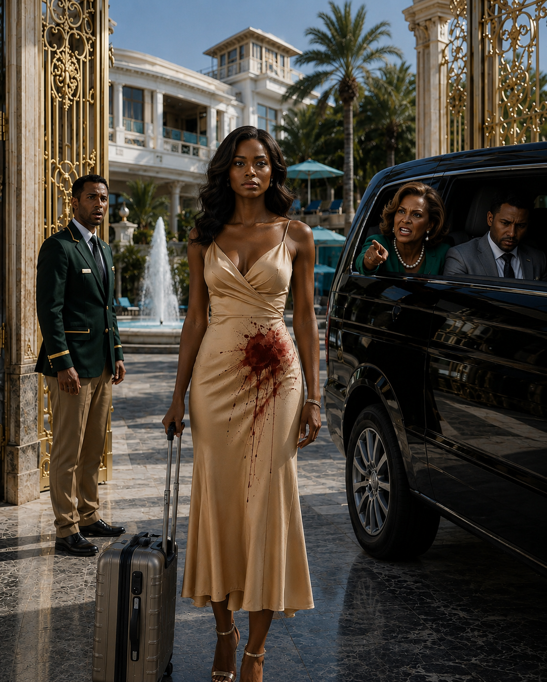 My mother-in-law pushed my suitcase onto the pavement and smiled like she had just erased me. “This resort is for people with class, not women like you,” she said, while my husband looked away.