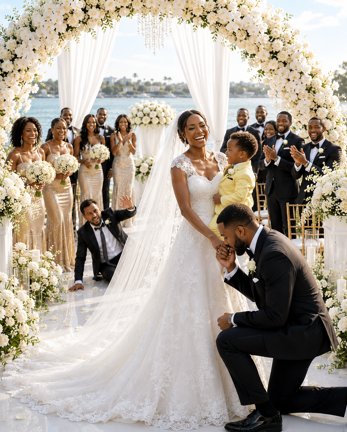 “I’ll marry you, but your deaf adopted son stays in the back row. I’m not letting a defective kid ruin our wedding photos,” my fiancé sneered just an hour before the ceremony. I didn’t cry. I calmly took off the 2-carat ring, dropped it into his champagne glass, and said, “He is my pride, not a secret.” As I turned to walk away in my wedding dress, holding my son’s hand, the billionaire owner of the venue blocked our path. In less than 60 seconds, my ex lost his career, his fortune, and his dignity, realizing too late he had just insulted the wrong child…