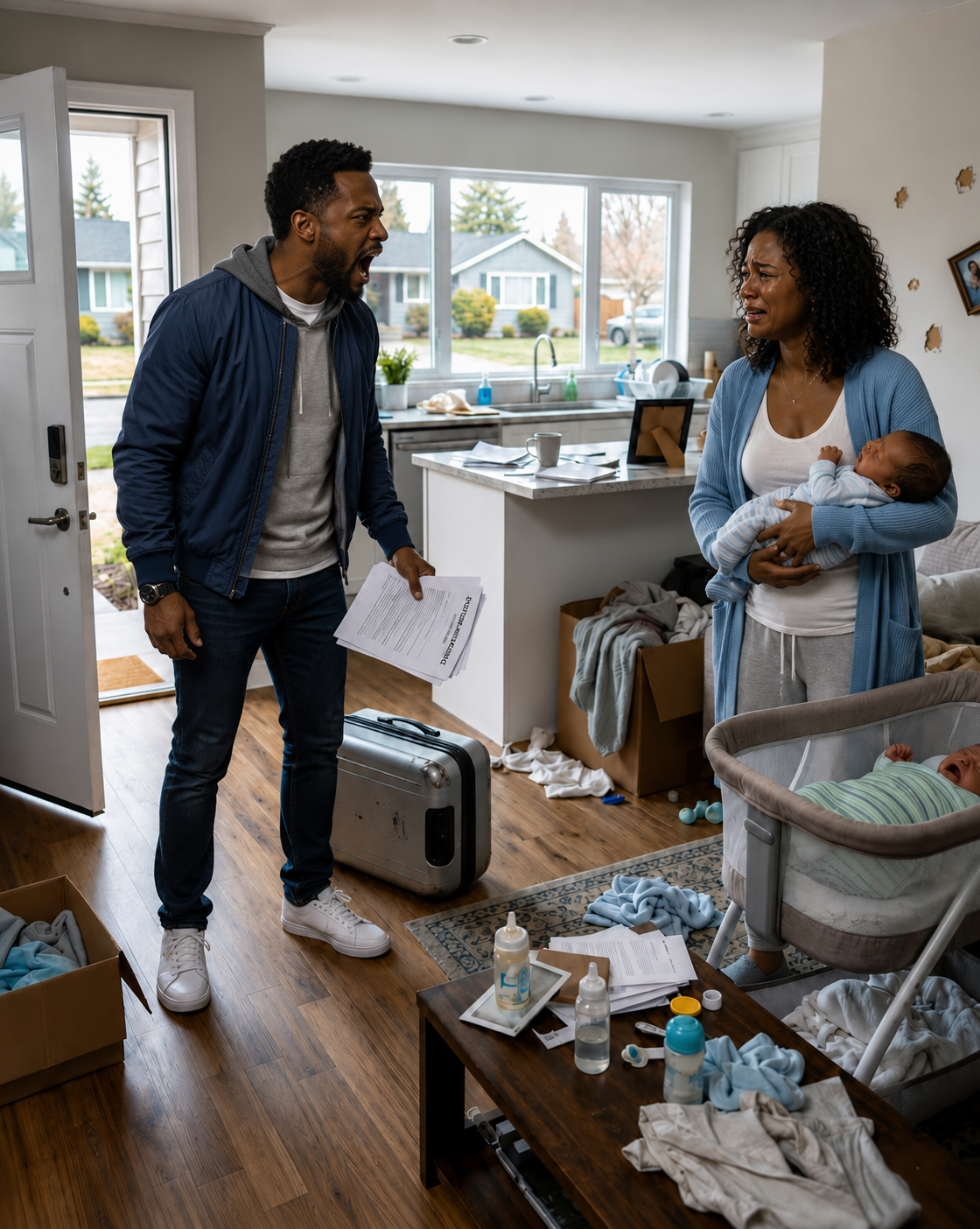 My Husband Scr:eamed That Our One-Month-Old Twins Were Driving Him Crazy, Then Flew to Europe With His Friends for a Month and Left Me Alone. But When He Finally Came Home and Opened the Front Door, What He Saw Made Him Freeze in Horror: ‘No. No Way. This Can’t Be Happening.’