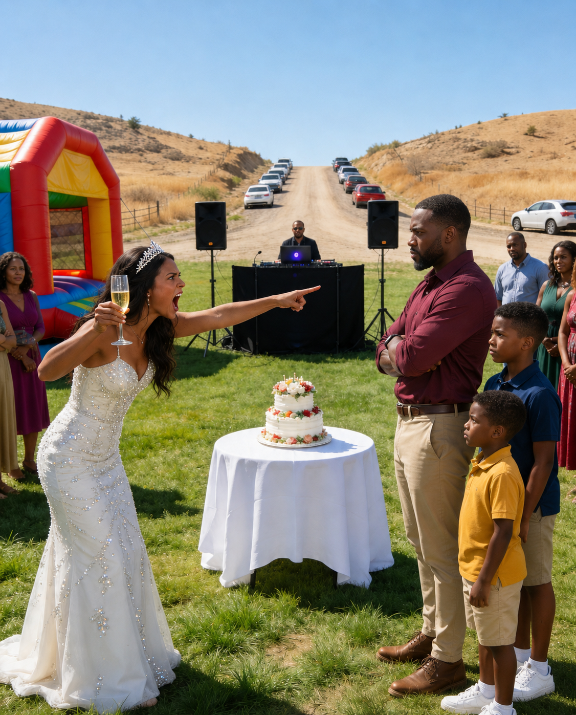 I arrived at our property with my children and a woman in a white dress yelled at me: “Get off my property or I’ll call the police,” but when the officers arrived, the lie she had spun in front of everyone fell apart.