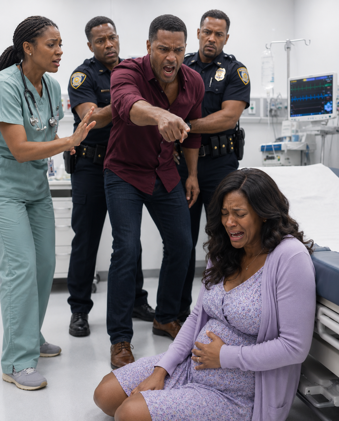 My stepbrother screamed, “Choose how you pay or get out!” while I was sitting in the gynecologist’s office with stitches still fresh. When I refused, he struck me so hard I crashed to the floor, pain flaring through my ribs. Then he curled his lip and said, “You think you’re too good for it?” just as the police arrived, horrified.