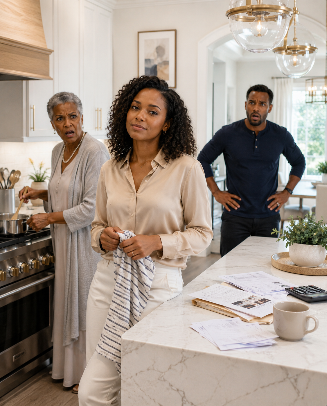“My mother-in-law said, ‘If you live here, you pay all the bills.’ I smiled and replied, ‘Perfect. Then I’ll go back to the house I bought before I got married.’ My husband turned pale and asked, ‘Which house?’ At that moment I realized they had kept something from me.”