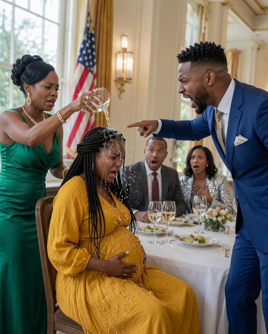 When His Pregnant Wife Was Attacked at Dinner, Her Billionaire Husband Smirked—Until the Stranger at Table Seven Stood Up