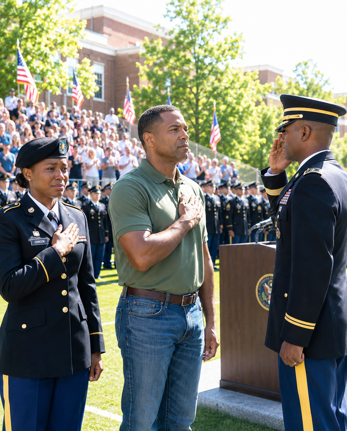 A Three-Star General Saluted the Truck Driver at My Daughter’s Army Ceremony All Because of the Worn Leather Band on My Wrist