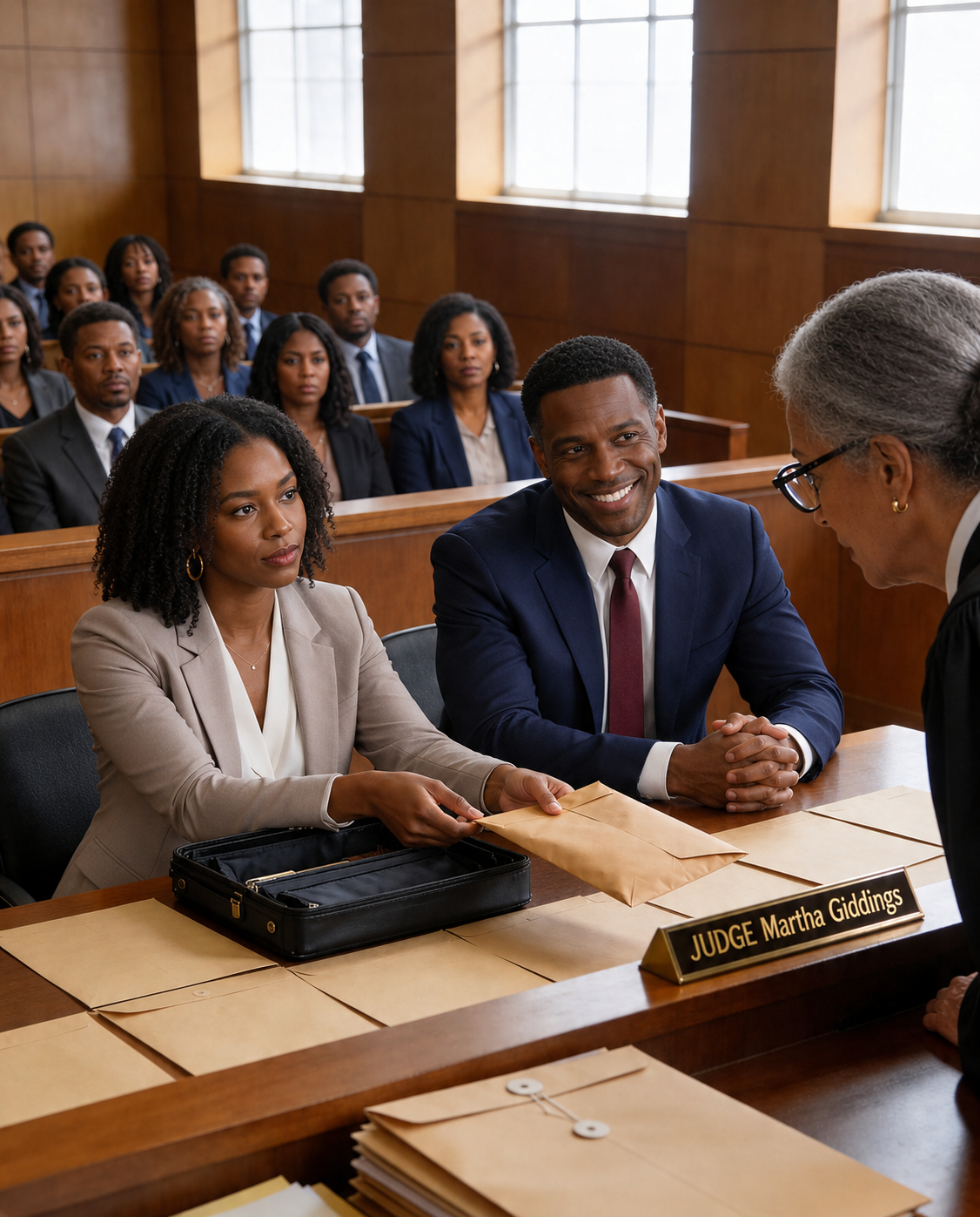 Ten minutes into our divorce trial, my lawyer husband stood in a packed courtroom, laughed in my face, and demanded half of my $12 million company plus the sacred trust my late father left me while my own mother and sister sat behind him smiling like they had finally watched me break
