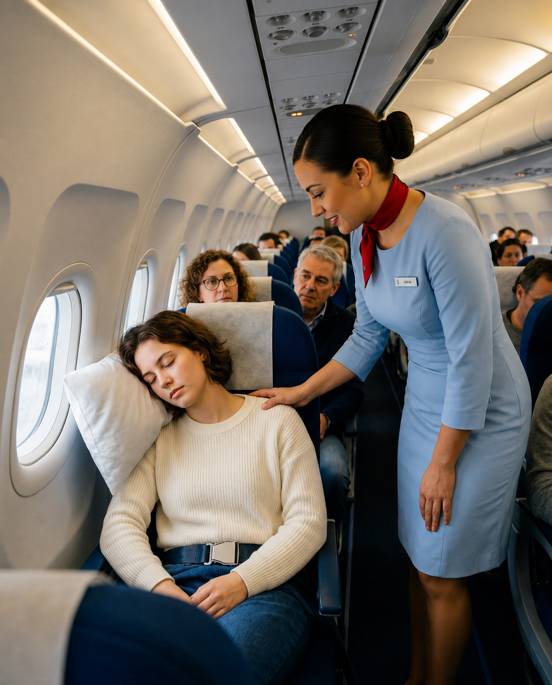 She Was Sleeping in 8A — When the Captain Asked if Any Combat Pilots Were on Board