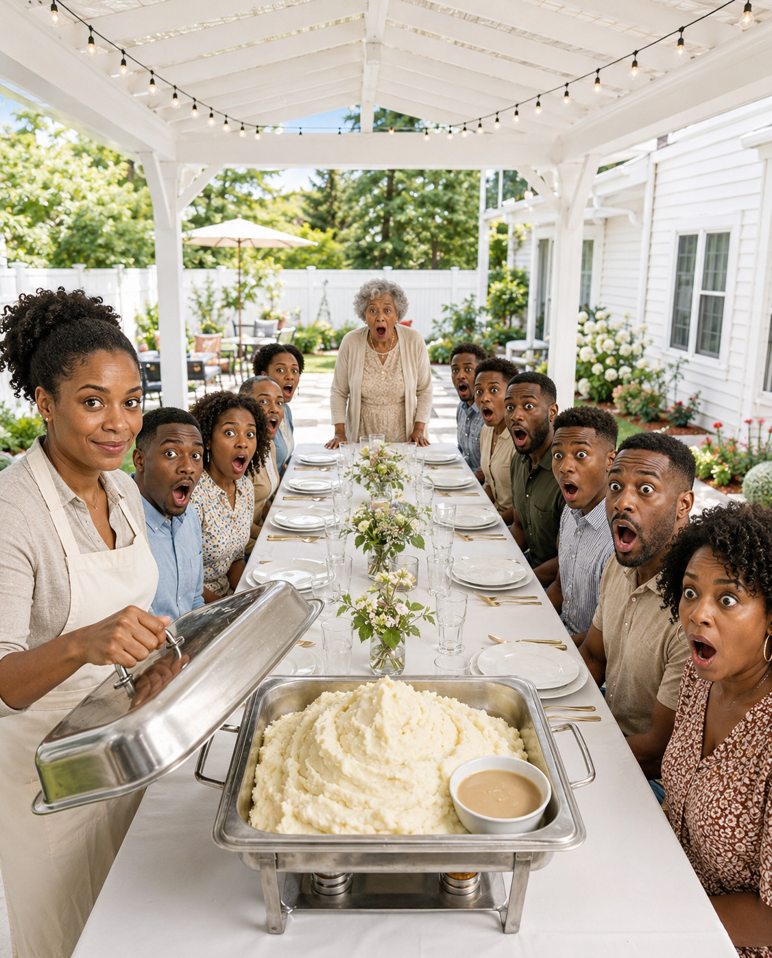 The mother-in-law invited 20 people to lunch, but only gave her daughter-in-law 100 dollars for groceries. When she lifted the lid of the plate in front of everyone, the entire table fell silent upon seeing what was inside…