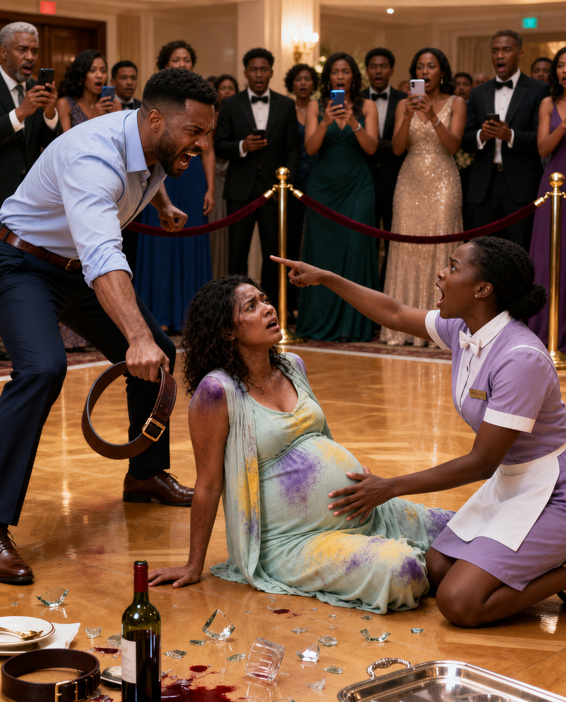 No One Dared Stop the Billionaire CEO ʙᴇ.ᴀᴛɪɴɢ His Pregnant Wife—Until a Black Waitress Spoke the Words That Changed Everything