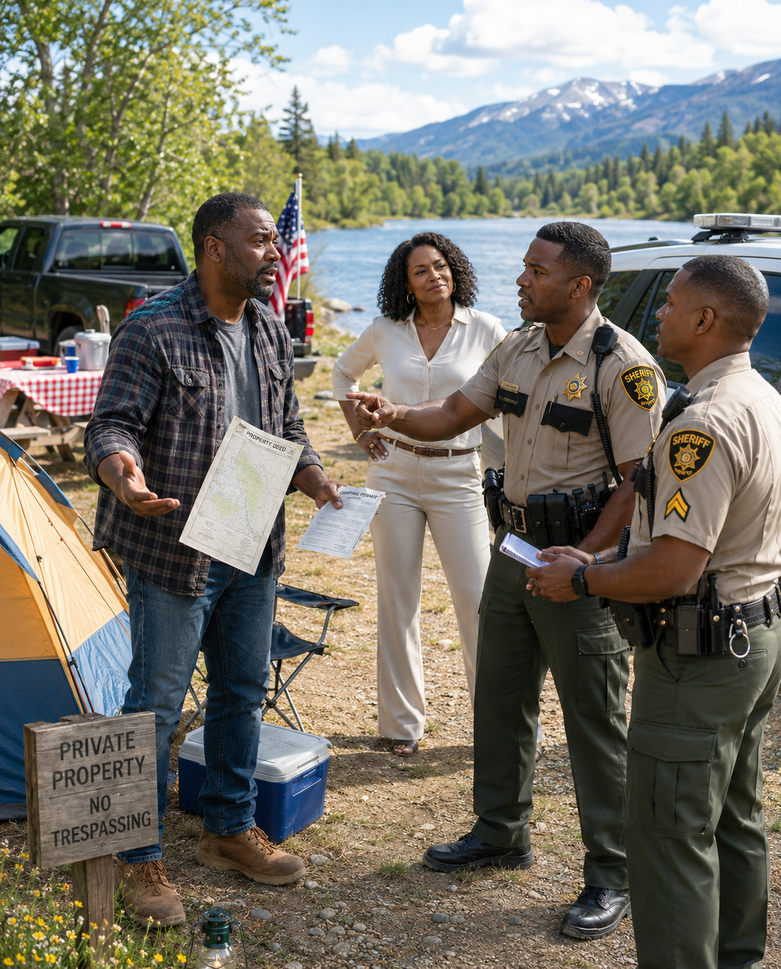 Patrol Police Banned Me From Camping Beside My Own River, Then Found Out I Owned the Charter That Created Them