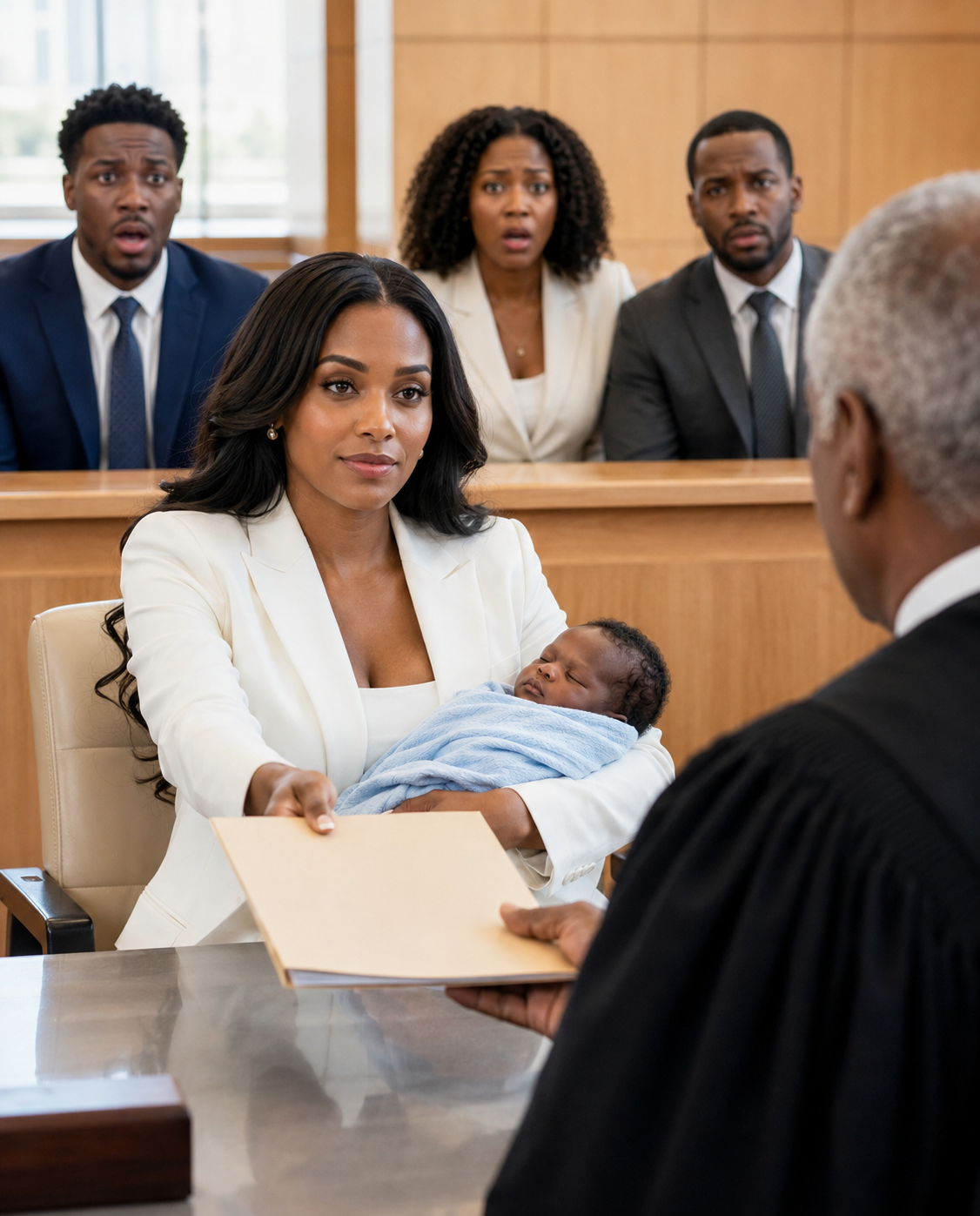 I walked into court holding my newborn son while my husband’s lawyer smiled like I was already defeated.
