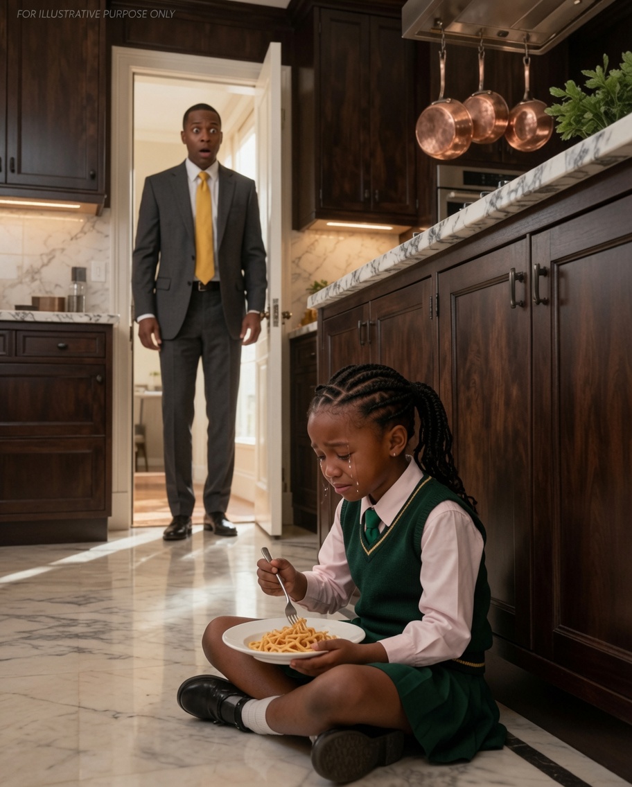 He Caught His Maid’s Daughter Eating Scraps From The Trash At Midnight—The Billionaire Was Ready To Fire Her, Until He Saw…