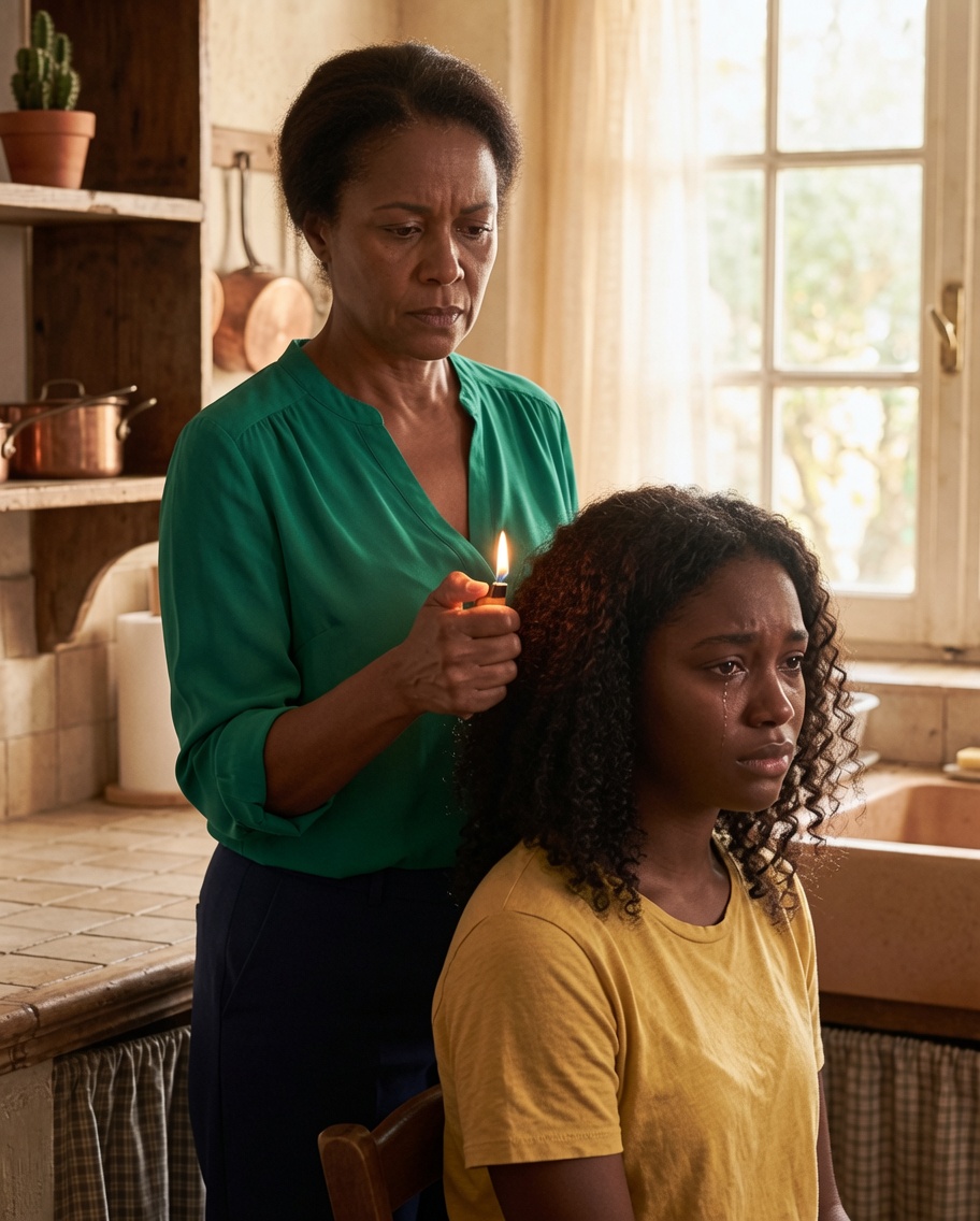 When I told my mother that I had bought a house, after saving for ten years to achieve it, she g.r.a.b.b.e.d my hair and held a lighter to me