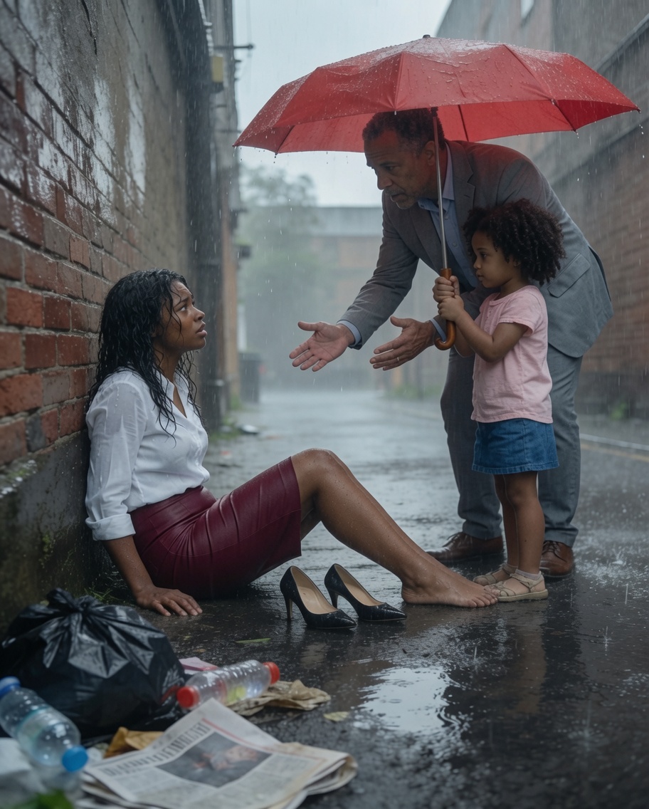 “Please… don’t hurt me. I’m injured,” the wealthy businesswoman begged… and the single father’s response stunned her. His reaction would change both their lives forever.