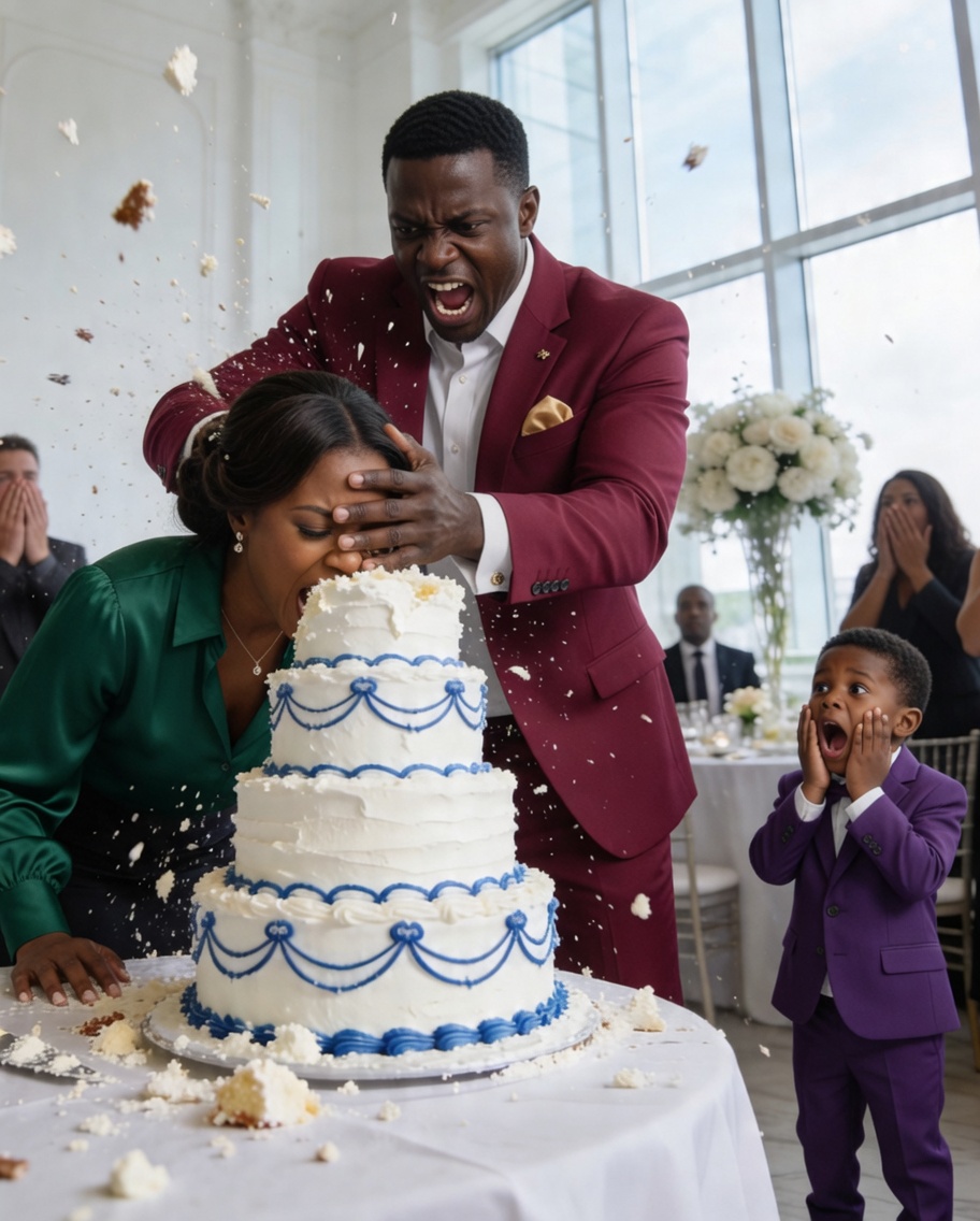 Unaware His Wife Was a Trillionaire’s Daughter, He Smashed Her Face Into Their Son’s Birthday Cake—Then the Ballroom Doors Opened