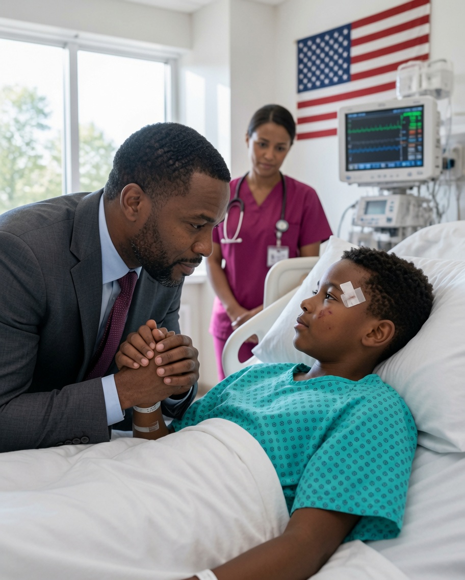 My eight-year-old son was be@ten nearly to death in his grandfather’s driveway while three grown men laughed and held him down.
